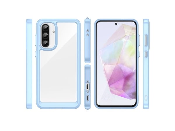 Outer Space-skal för Samsung Galaxy A56 med flexibelt skal - blå