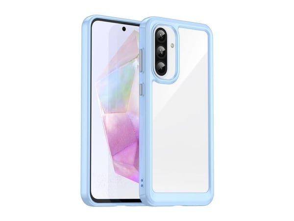 Outer Space-skal till Samsung Galaxy A26 med flexibel ram - blå