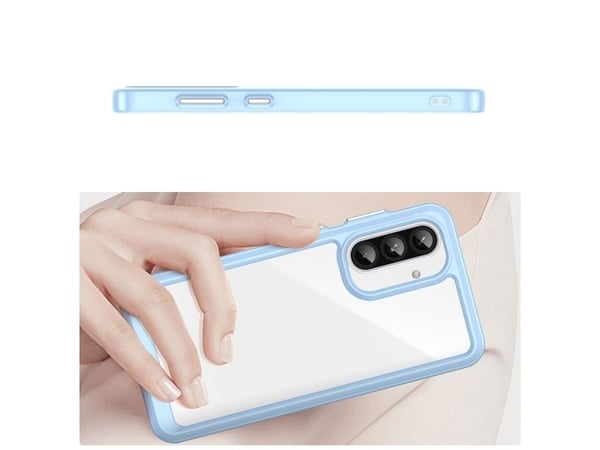 Outer Space-skal till Samsung Galaxy A26 med flexibel ram - blå