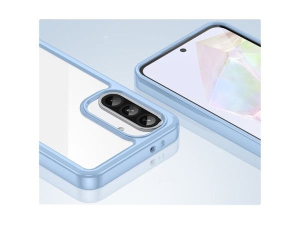 Outer Space-skal till Samsung Galaxy A26 med flexibel ram - blå
