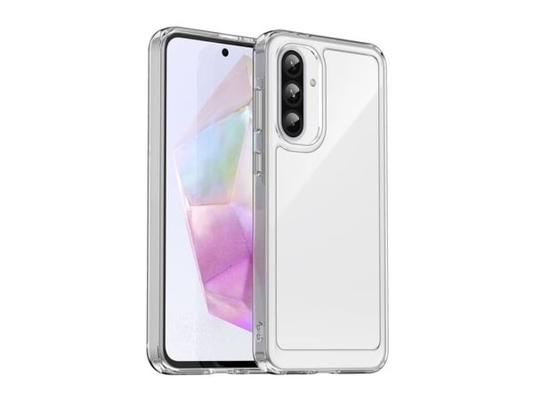 Outer Space-skal till Samsung Galaxy A26 med flexibel ram - transparent