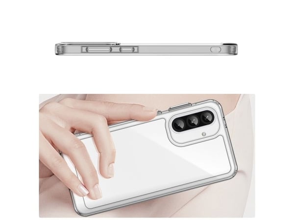 Outer Space-skal till Samsung Galaxy A26 med flexibel ram - transparent