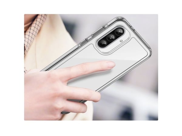 Outer Space-skal till Samsung Galaxy A26 med flexibel ram - transparent