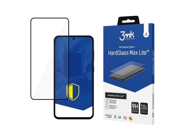 3MK HardGlass Max Lite Sort herdet glass til Samsung Galaxy S25 svart/svart
