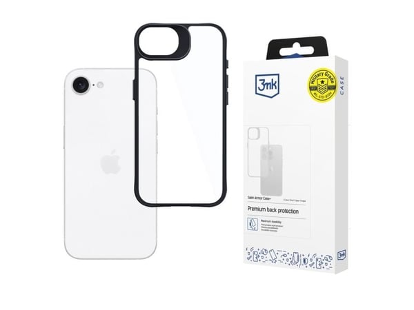 3mk Satin Armor skal+ till Apple iPhone 16e / SE 4 - transparent