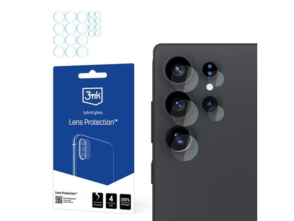 3MK Lens-beskyttelse for kamerablass objektiv til Samsung Galaxy S25 Ultra