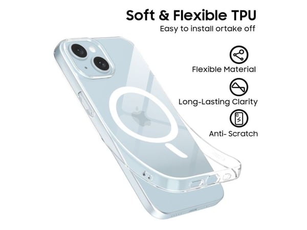 Tech-Protect FlexAir MagSafe iPhone 15-skal - klar