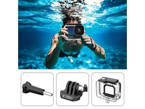 TECH-PROTECT vattentätt fodral GA200 klart till GoPro HERO 9 / 10 / 11 / 12 / 13
