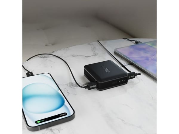 SBS TEBB10000HDPD20K, 10000 mAh, litiumpolymer (LiPo), adaptiv hurtiglading, 20 W, ass.