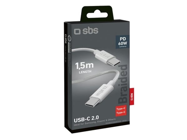 SBS TECABLETISSUETCCG 1,5 m USB-C USB-C USB 2.0 480 Mbps Hvid