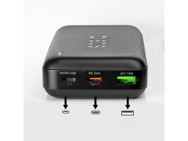 Powerbank SBS TTBB20000PD20K 20000 mAh 20W PD USB-C, USB-A, Micro-USB - svart