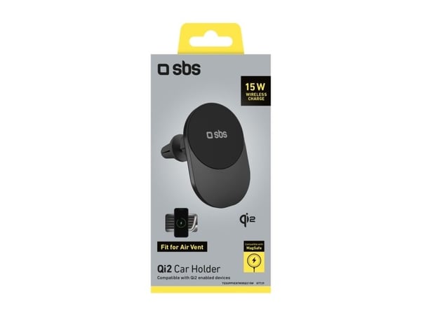 SBS TESUPPVENTWIRQI215W, Automatisk, USB, Trådløs lading, Sort