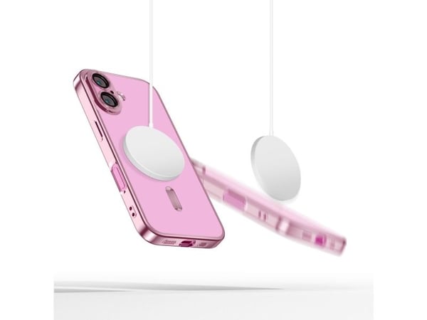 Tech-Protect MagFlex MagSafe-skal till iPhone 16 - transparent / rosa