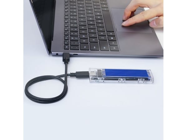 Orico M.2 NVMe-diskfack till USB-C 10Gbps – blå