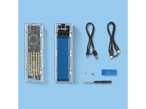 Orico M.2 NVMe-diskfack till USB-C 10Gbps – blå