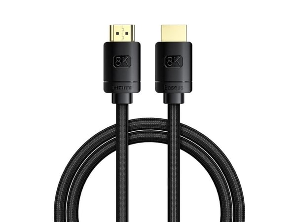 BASEUS - HDMI-kaapeli - HDMI han til HDMI han - 1 m - lajittelu - 4K120 Hz tuki, 8K60 Hz (7680 x 4320) tuki, 2K144 Hz tuki