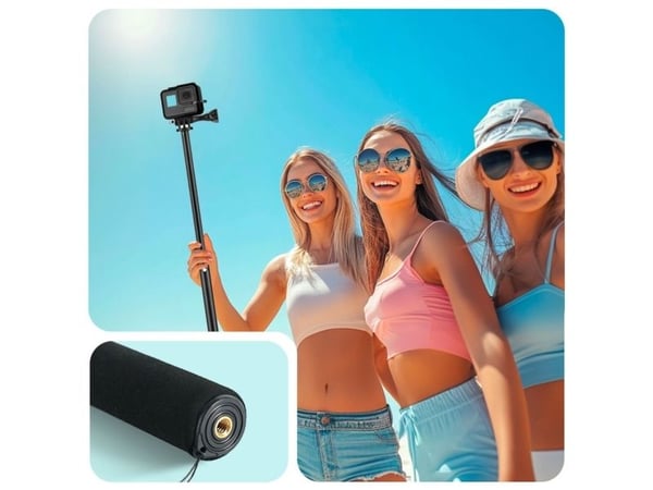 TECH-PROTECT GA100 monopod & selfie-stick for GoPro / DJI svart