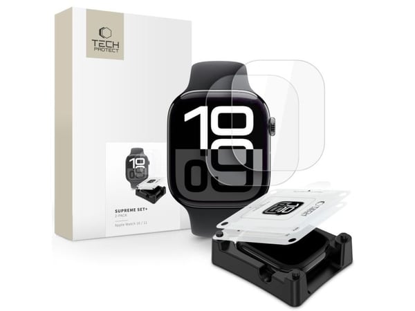 FOLIA hydrogel TECH-PROTECT SUPREME set 2-pack Apple Watch 10 (42 mm) klar