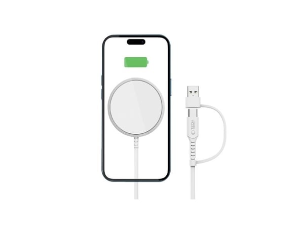 TECH-PROTECT QI15W-A44 magnetisk MagSafe trådlader hvit