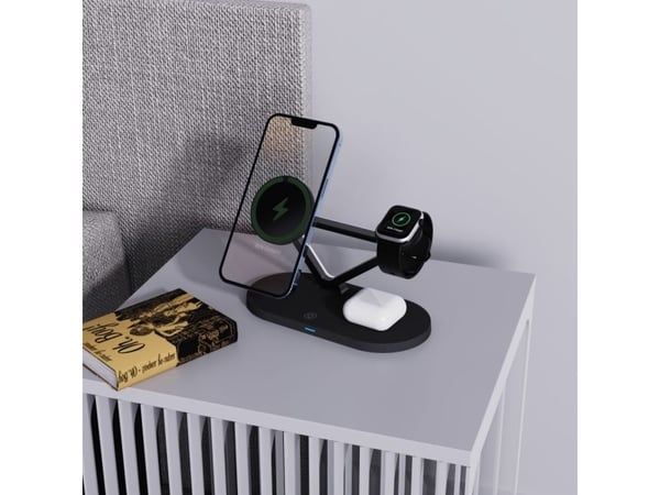 Tech-Protect trådløs lader A41 3-i-1 QI15W svart