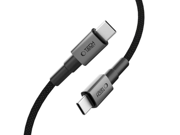 Tech-Protect USB-C till USB-C-kabel 2 m grå (5906302380831)