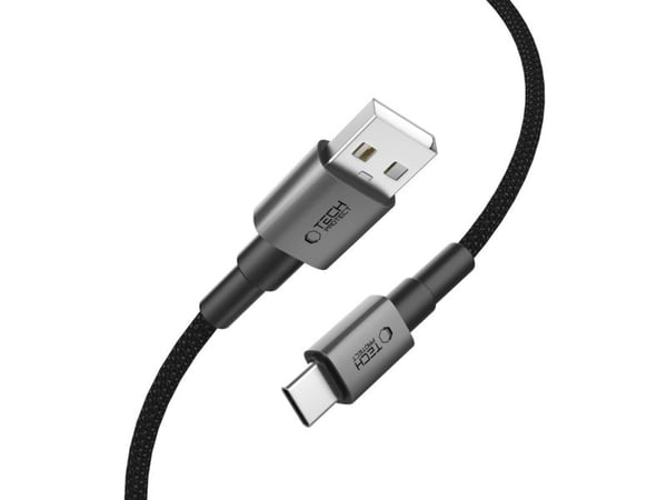 USB-kabel Tech-Protect USB-A till USB-C 2 m grå (5906302380732)
