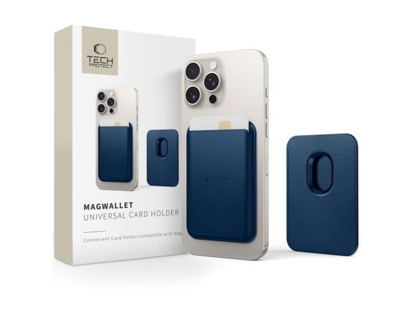 TECH-PROTECT MAGWALLET Magsafe universell magnetisk kortholder navy blue