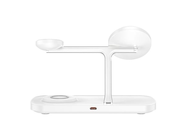Tech-Protect QI15W-A45 3-i-1 magnetisk Magsafe trådlader 15W hvit