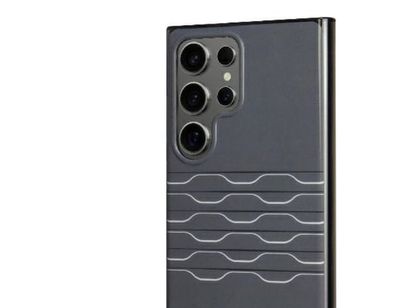 Hurtel Audi IML Geometric Pattern-deksel til S24 Ultra S928 - svart/svart hardcase AU-IMLS24U-A6/D3-BK