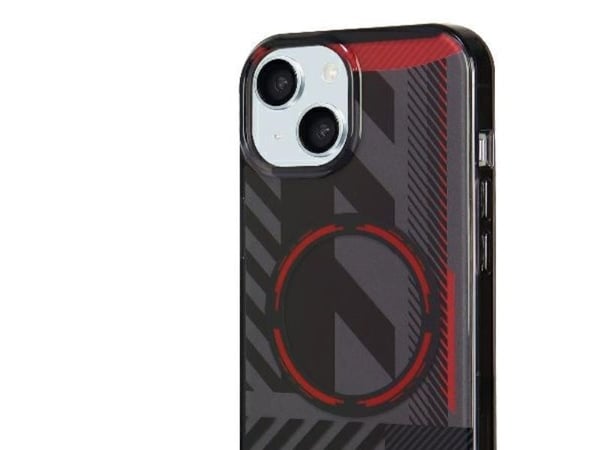 Audi IML Sport MagSafe suojakotelo iPhone 15/14 Plus 6.7 - lajittelu / lajittelu kovakotelo AU-IMLMIP15M-RSQ/D2-BK