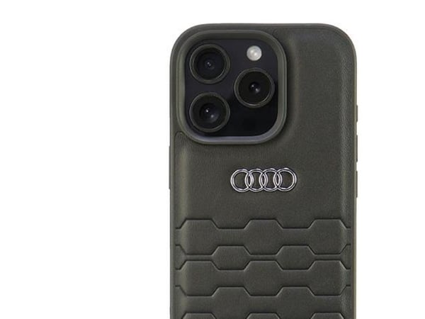 Audi syntetisk lær hardcase til iPhone 16 Pro 6.3" svart/svart AU-TPUPCIP16P-GT/D2-BK