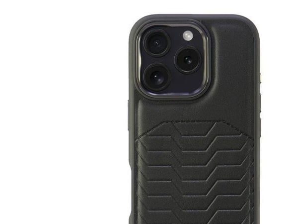 Audi syntetisk lær MagSafe hardcase til iPhone 16 Pro 6.3" - svart/svart