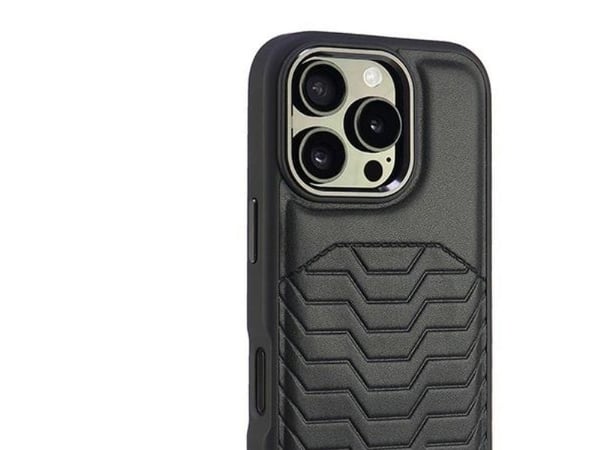 Audi syntetisk lær MagSafe hardcase til iPhone 16 Pro 6.3" - svart/svart