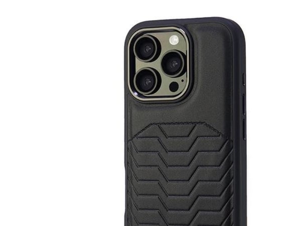 Audi syntetisk lær MagSafe hardcase til iPhone 16 Pro 6.3" - svart/svart