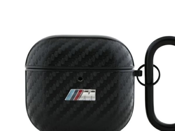 BMW BMA4CMPUCA AirPods 4-skydd svart/svart PU Carbon M Collection