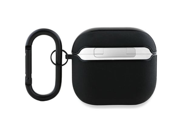 BMW BMA4SSLBK-skal till AirPods 4 i äkta läder - svart med silverlogo