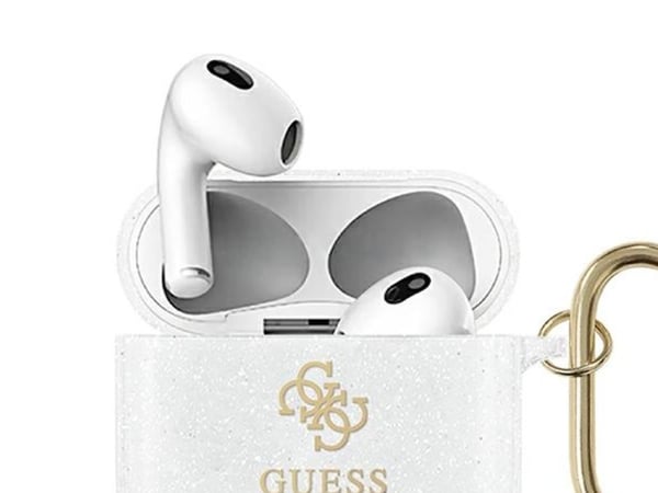 Guess GUA3UCG4GT suojus AirPods 3:lle - läpinäkyvä glitteri