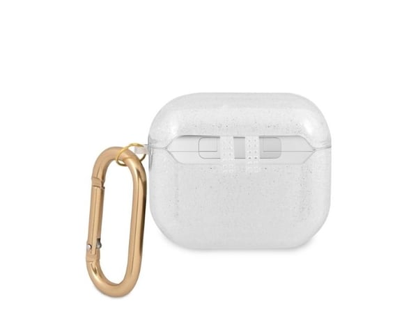 Guess GUA3UCG4GT suojus AirPods 3:lle - läpinäkyvä glitteri