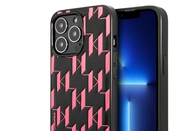Karl Lagerfeld monogramplatta iPhone 13 Pro / 13 6.1"-skal - rosa