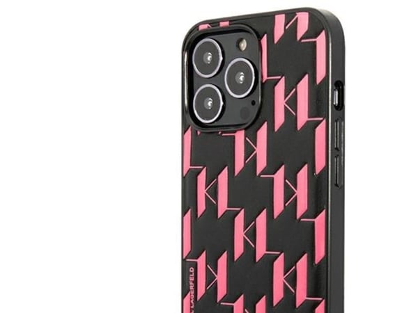 Karl Lagerfeld monogramplatta iPhone 13 Pro / 13 6.1"-skal - rosa
