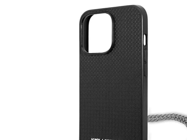 Karl Lagerfeld monogram plaque-deksel til iPhone 13 Pro / 13 6.1" - svart