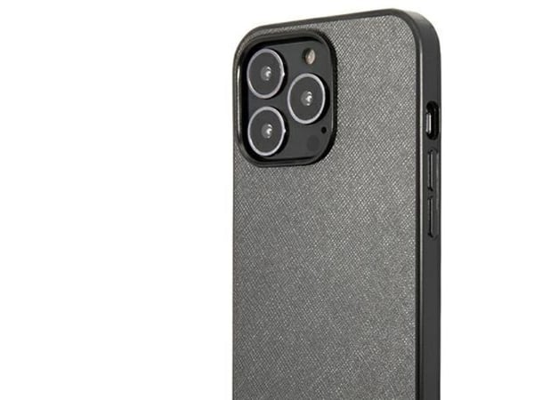 Karl Lagerfeld Saffiano Plaque-skal för iPhone 13 Pro / 13 6,1" - silver