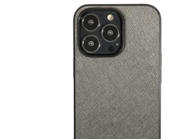 Karl Lagerfeld Saffiano Plaque-skal för iPhone 13 Pro / 13 6,1" - silver