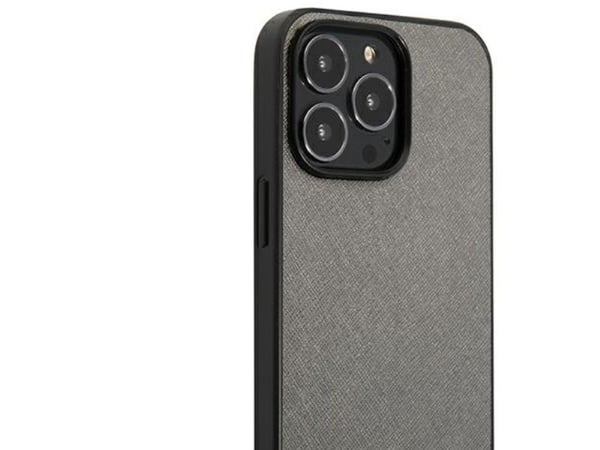 Karl Lagerfeld Saffiano Plaque-skal för iPhone 13 Pro / 13 6,1" - silver