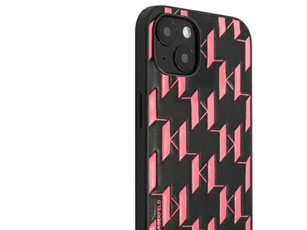 Karl Lagerfeld Monogram Plaque-deksel til iPhone 13/14/15 6.1" - rosa