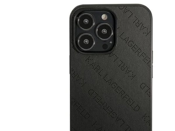 Karl Lagerfeld perforerat allover-skal till iPhone 13 Pro Max 6,7" - svart
