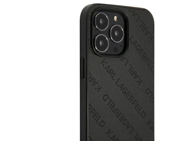 Karl Lagerfeld perforerat allover-skal till iPhone 13 Pro Max 6,7" - svart
