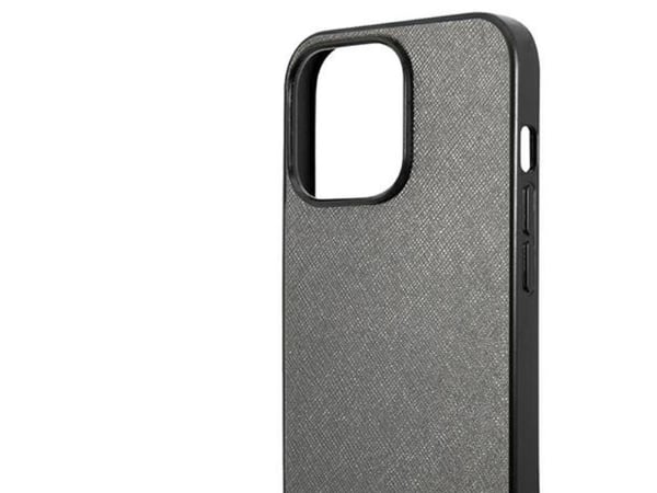 Karl Lagerfeld KLHCP13XSFMP2DG iPhone 13 Pro Max 6.7" kovakotelo hopea/hopea Saffiano Plaque