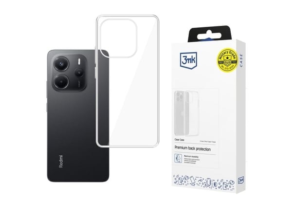 3mk Clear Case - Baksidesskydd för mobiltelefon - termoplastisk polyuretan (TPU) - transparent - för Xiaomi Redmi Note 14