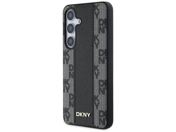 DKNY läder rutigt MagSafe-skal till Samsung Galaxy S25 - svart